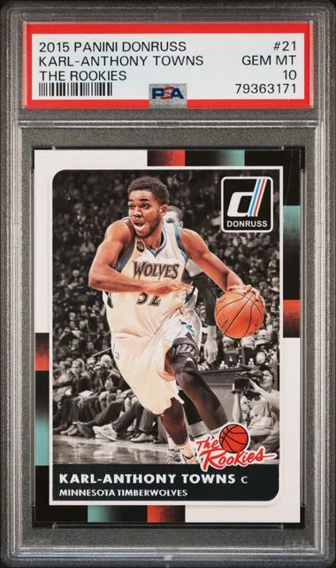 2015 Panini Donruss Karl-Anthony Towns The Rookies #21 card image