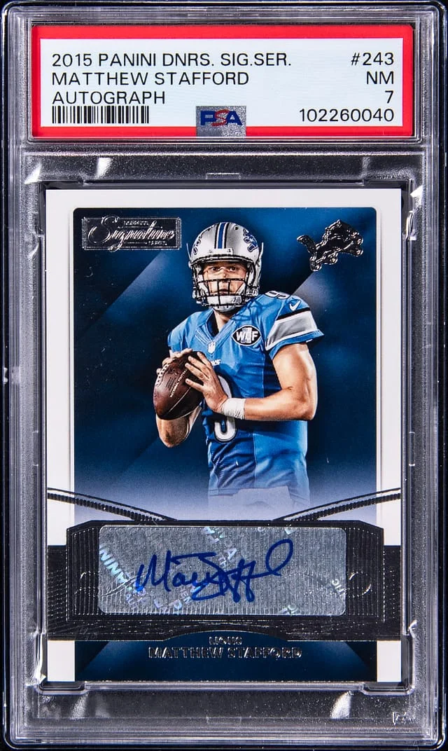 2015 Panini Donruss Matthew Stafford Signature Series #243 card image
