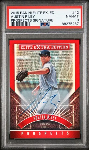 2015 Panini Elite Extra Edition Austin Riley Prospects Signature #42 card image