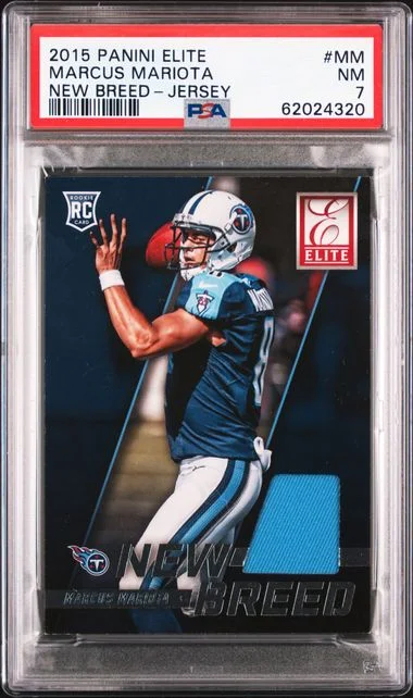 2015 Panini Elite New Breed Jersey Mm Marcus Mariota #no-number card image
