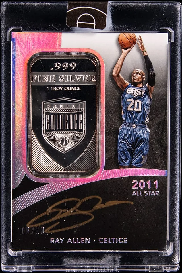 2015 Panini Eminence Ray Allen - Eminence Encased 2011 All-Star .999 1 Oz. Troy Silver #AS-RA3 card image
