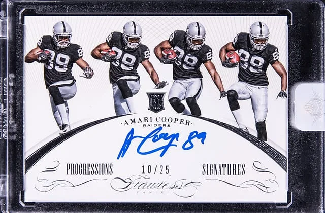 2015 Panini Flawless Amari Cooper Progressions Signatures #FPS-AC card image