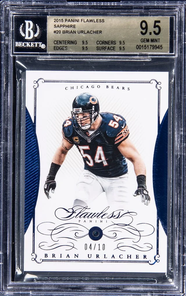 2015 Panini Flawless Brian Urlacher Sapphire #20 card image