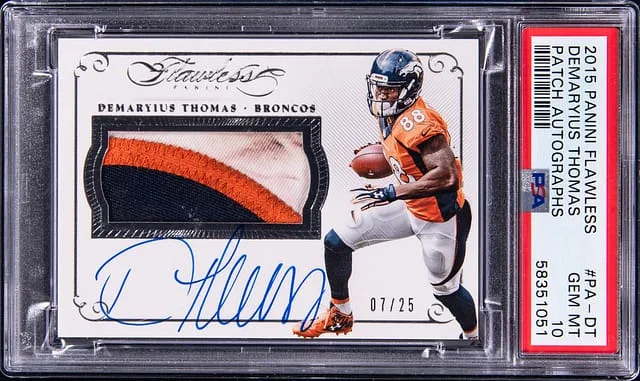 2015 Panini Flawless Demaryius Thomas Patch Autographs #PA-DT card image