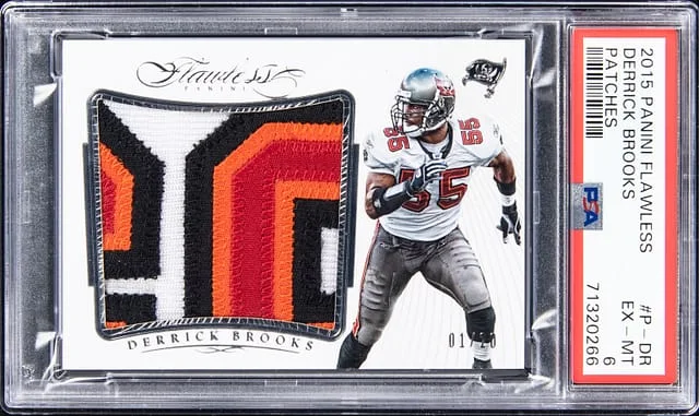 2015 Panini Flawless Derrick Brooks Patches #P-DR card image