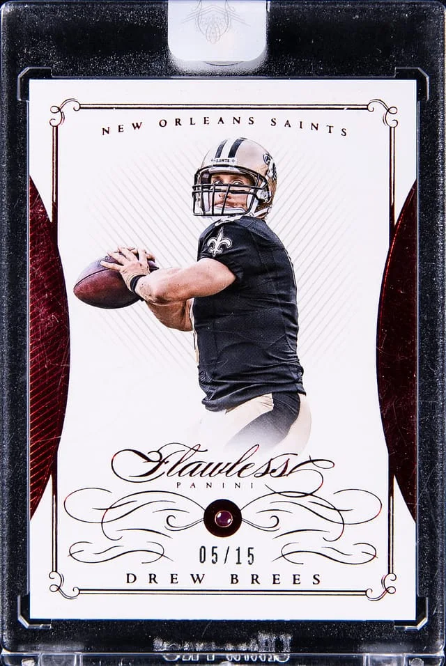 2015 Panini Flawless Drew Brees Ruby #117 card image