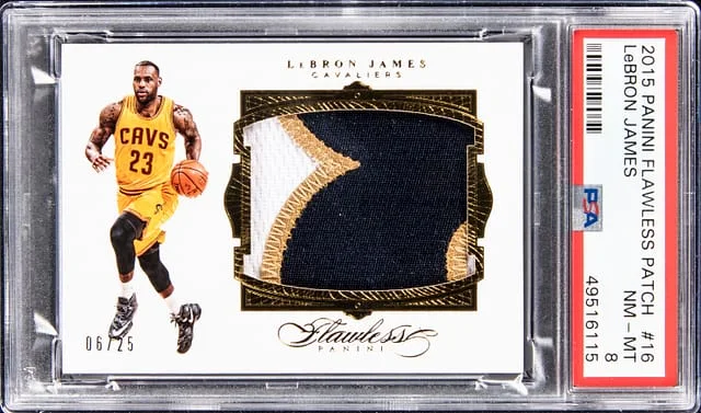 2015 Panini Flawless LeBron James Patch #16 card image