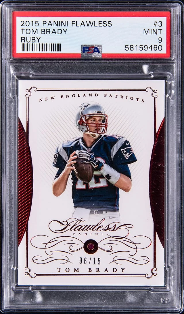 2015 Panini Flawless Tom Brady Ruby #3 card image