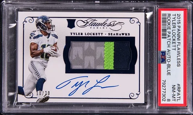 2015 Panini Flawless Tyler Lockett Patch Autograph (RPA) Blue #RPA-TL card image