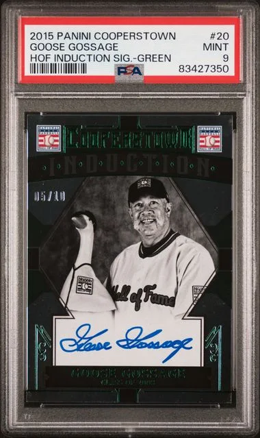 2015 Panini Goose Gossage Cooperstown HOF Induction Signatures Green #20 card image