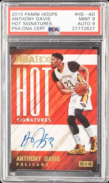 2015 Panini Hoops Anthony Davis Hot Signatures #HS-AD card image