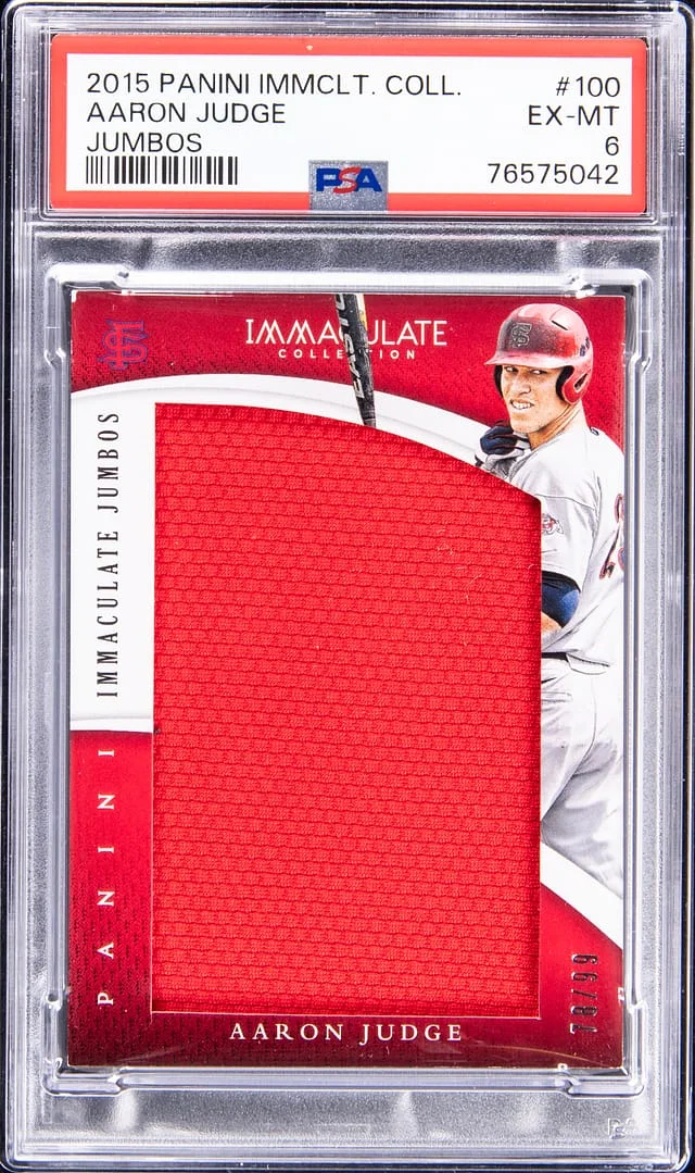 2015 Panini Immaculate Collection Aaron Judge Jumbos #100 card image