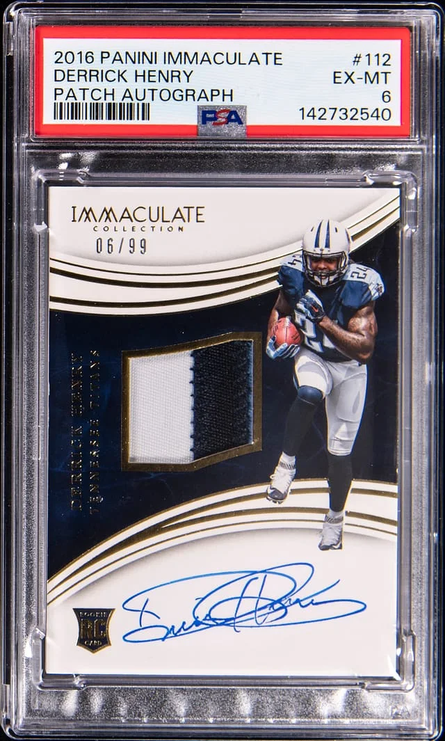 2015 Panini Immaculate Collection Derrick Henry Patch Autographs (RPA) #112 card image