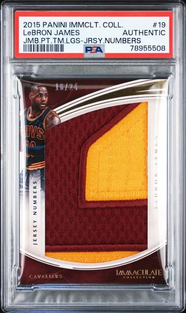 2015 Panini Immaculate Collection LeBron James Jumbo Patches Team Logos #19 card image