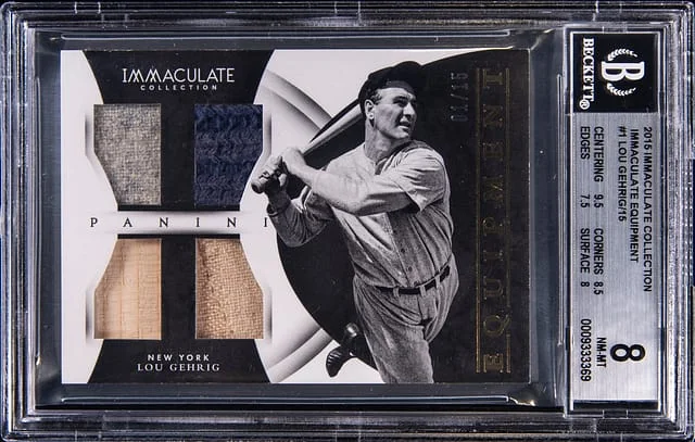 2015 Panini Immaculate Collection Lou Gehrig Equipment #1 card image