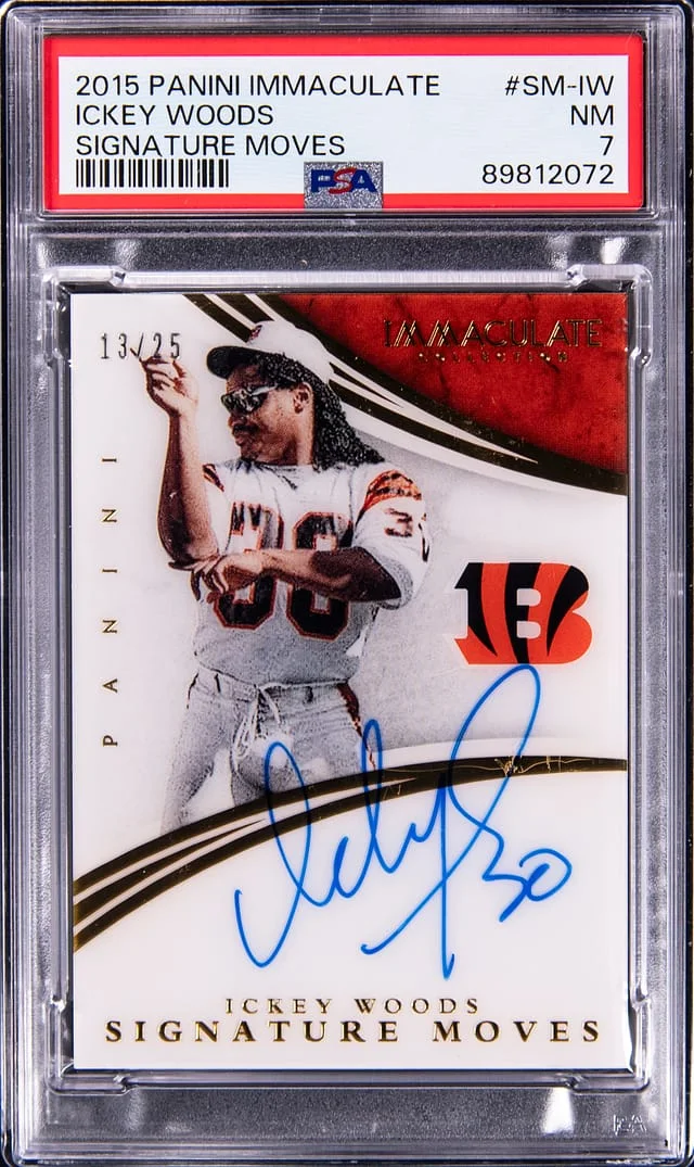 2015 Panini Immaculate Ickey Woods Signature Moves #SM-IW card image