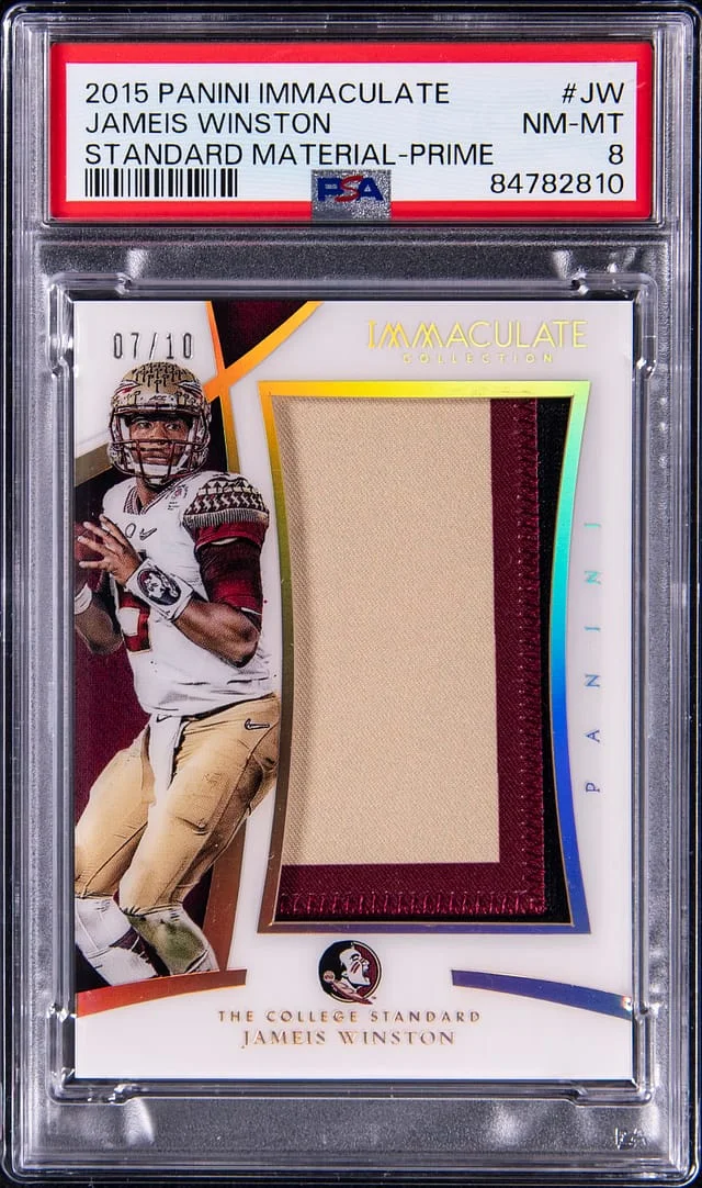 2015 Panini Immaculate Jameis Winston Standard Material Prime #TCS-JW card image