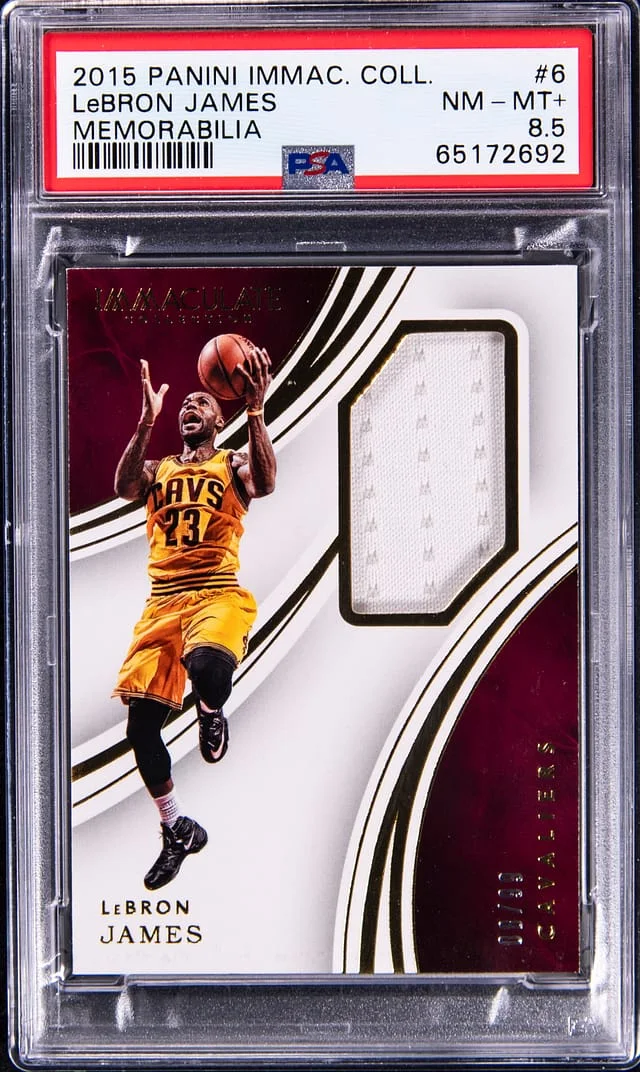 2015 Panini Immaculate LeBron James Memorabilia #6 card image