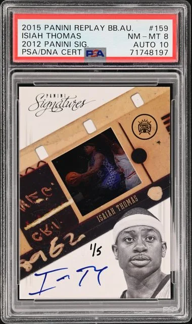 2015 Panini Isaiah Thomas Replay Buyback Autographs '12-13 Panini Signatures #159 card image