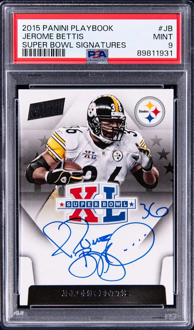 2015 Panini Jerome Bettis Playbook Super Bowl Signatures #JB card image