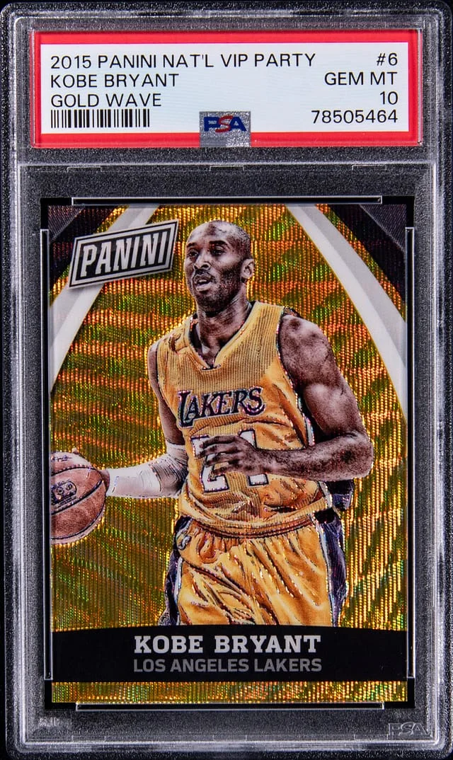 2015 Panini Kobe Bryant National VIP Party Gold Wave #6 card image