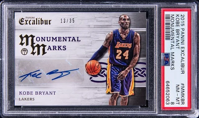 2015 Panini Kobe Bryant Excalibur Monumental Marks #MMKBR card image