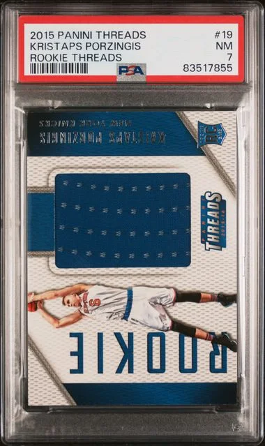 2015 Panini Kristaps Porzingis Threads Threads #19 card image