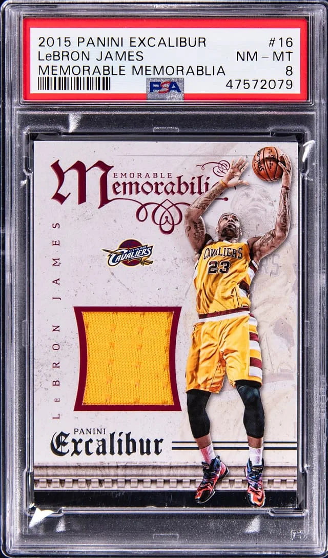 2015 Panini LeBron James Excalibur Memorable Memorabilia #16 card image