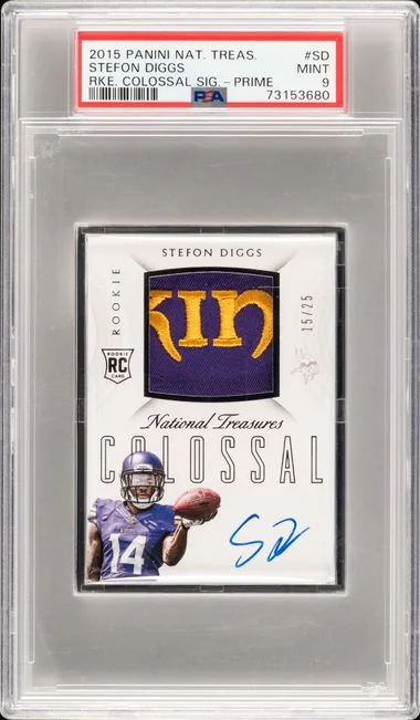 2015 Panini National Treasures Colossal Signatures Prime Sd Stefon Diggs #no-number card image