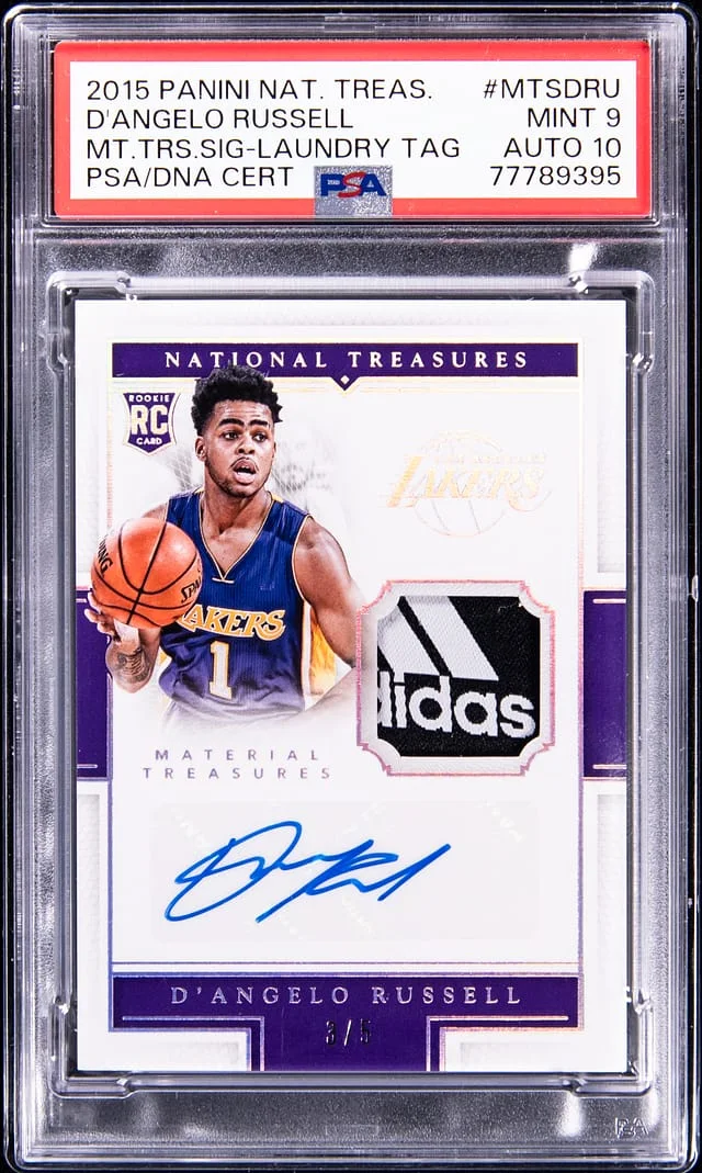 2015 Panini National Treasures D'Angelo Russell #no-number card image