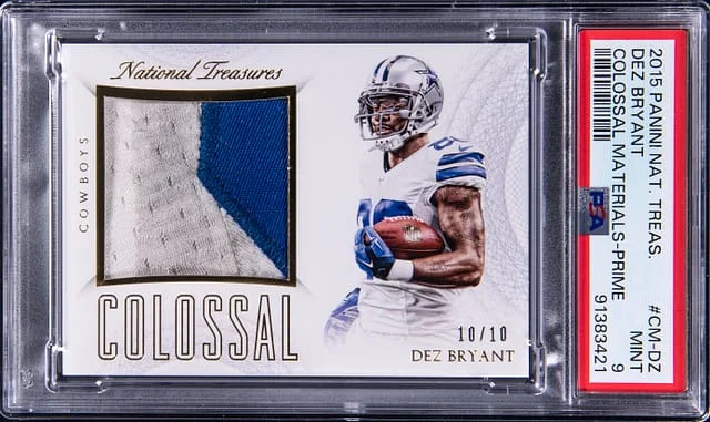 2015 Panini National Treasures Dez Bryant Colossal Materials Prime #CM-DZ card image
