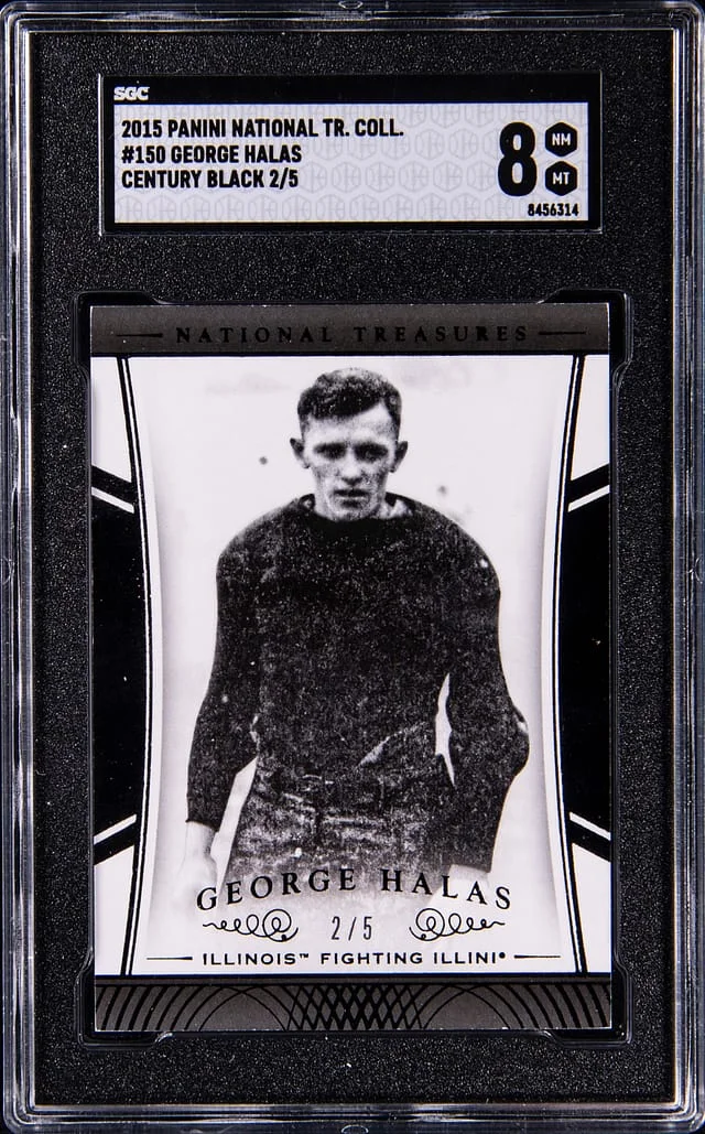 2015 Panini National Treasures George Halas Collegiate Century Black #150 card image