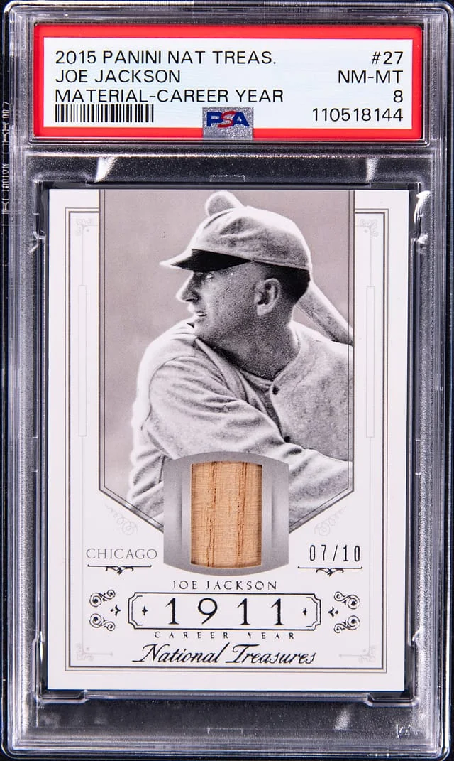 2015 Panini National Treasures Joe Jackson Material Career Year #27 card image