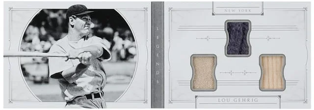 2015 Panini National Treasures Lou Gehrig Legends Booklet Gold #4 card image