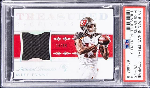 2015 Panini National Treasures Mike Evans Treasured Receivers #TWRME card image