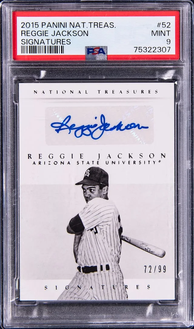 2015 Panini National Treasures Reggie Jackson Signatures #52 card image