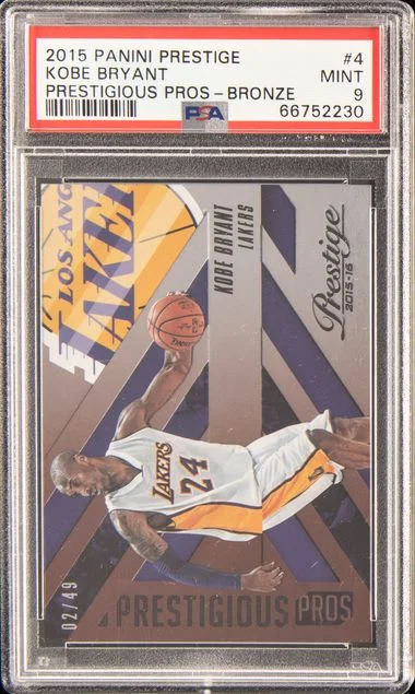 2015 Panini Prestige Kobe Bryant Prestigious Pros Bronze #4 card image