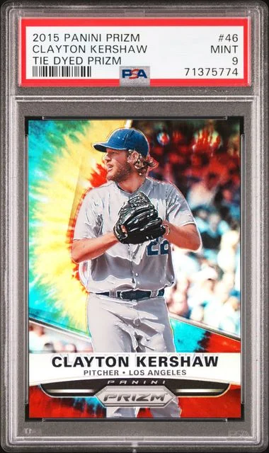 2015 Panini Prizm Clayton Kershaw Tie Dyed Prizm #46 card image
