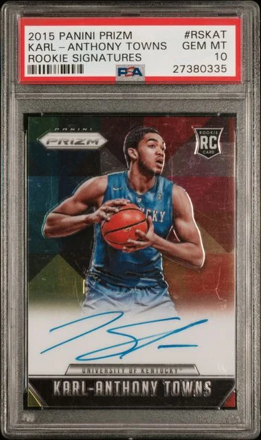 2015 Panini Prizm Karl-Anthony Towns Signatures #RS-KAT card image