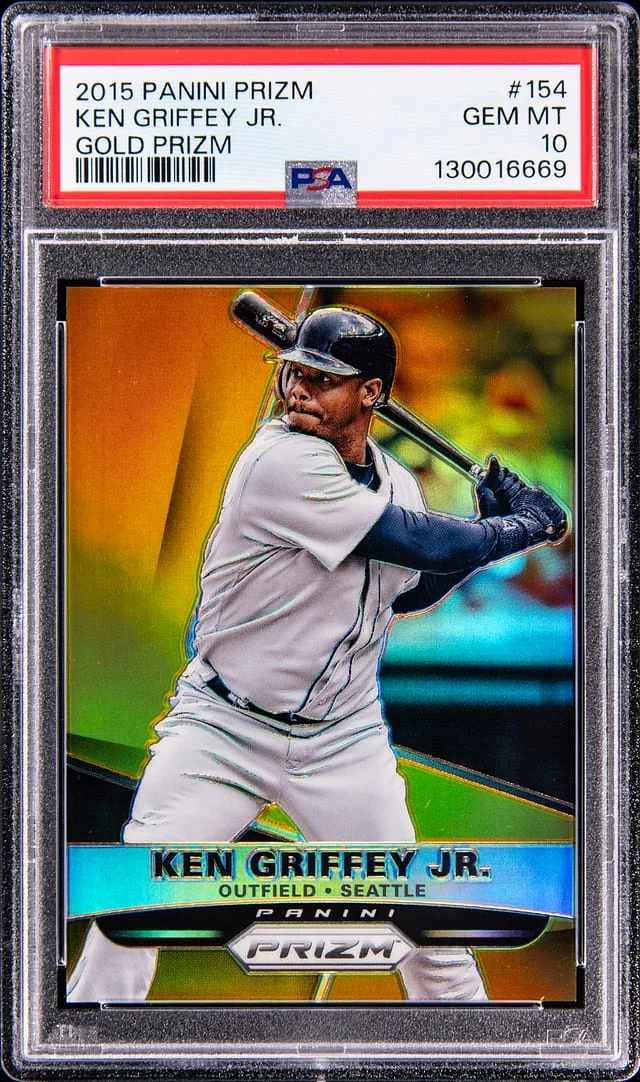 2015 Panini Prizm Ken Griffey Jr. Gold Prizm #154 card image