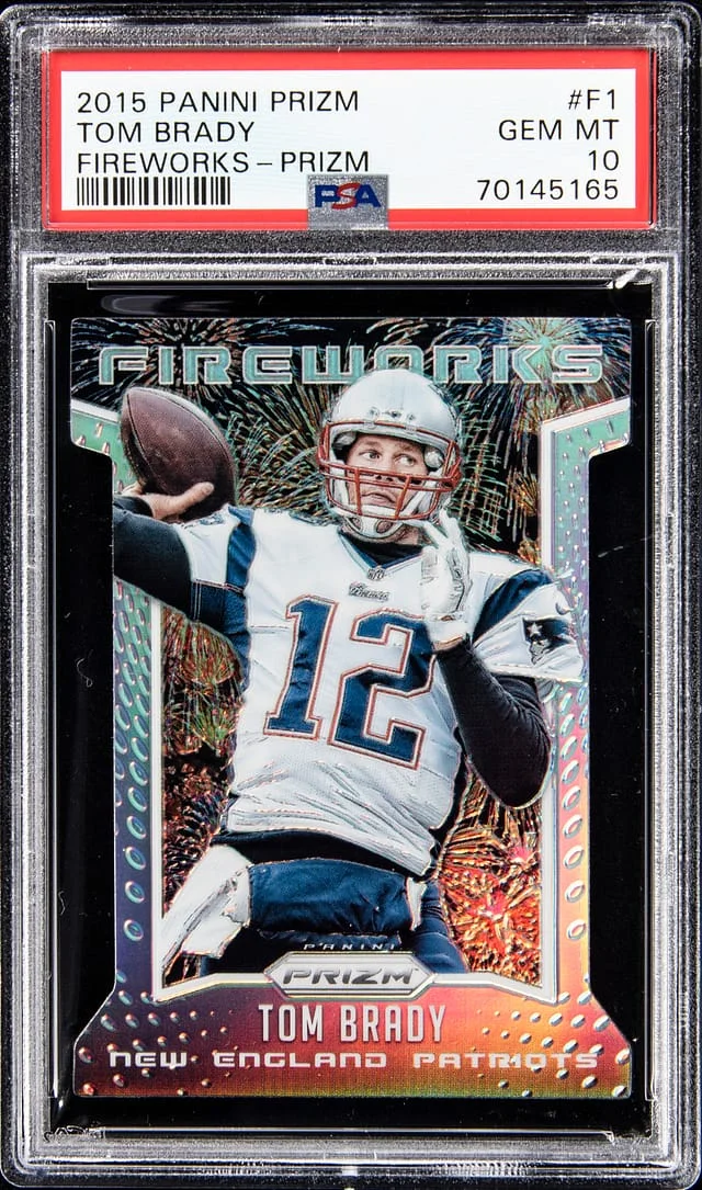 2015 Panini Prizm Tom Brady Fireworks #F1 card image