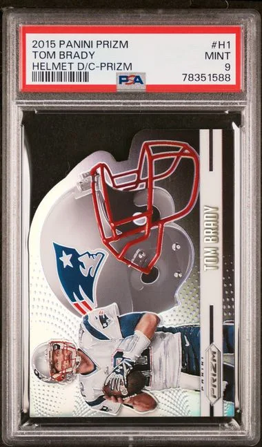 2015 Panini Prizm Tom Brady Helmet Die-Cuts Prizm #H1 card image