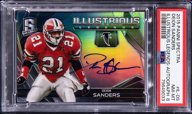 2015 Panini Spectra Deion Sanders Illustrious Legends Autograph #IL-DS card image
