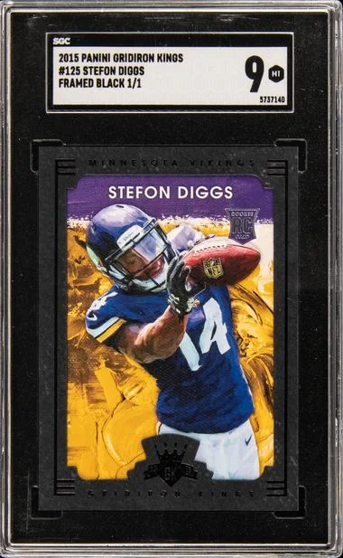 2015 Panini Stefon Diggs Gridiron Kings Black Frame #125 card image