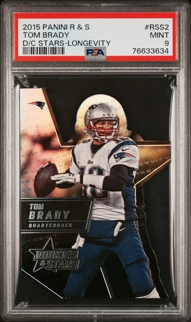 2015 Panini Tom Brady Rookies & Stars Die-Cut Stars Longevity #RSS-2 card image