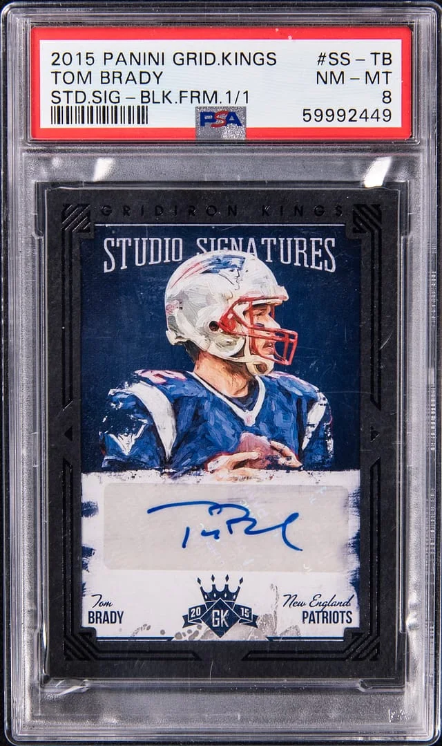 2015 Panini Tom Brady Gridiron Kings Studio Signatures Black Frame #SS-TB card image