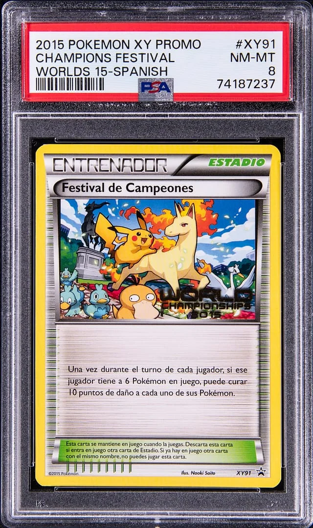 2015 Pokemon Spanish XY Black Star Promos Worlds 15 Champions Festival #XY91 card image