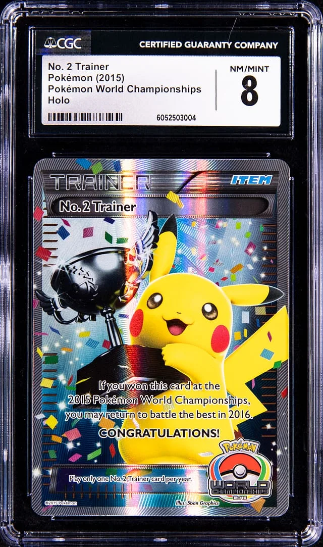 2015 Pokemon World Championships Holo No. Trainer Pikachu Trophy #2 card image