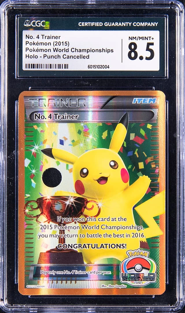 2015 Pokemon World Championships No. Trainer Pikachu Trophy Card, Punch Cancelled #4 card image