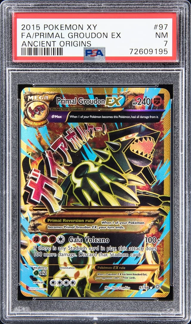 2015 Pokemon XY Ancient Orgins Primal Groudon EX #97 card image